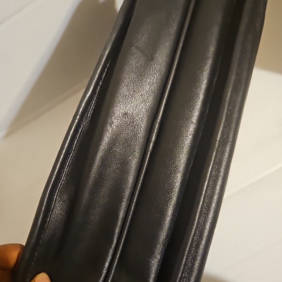 TUMI Alpha Black Leather Laptop Business Commuter Bag 9601D3 - Picture 8 of 14